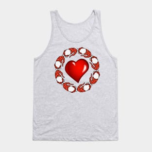 Love Gnome Valentines Day, Love Valentines Gnome Hearts Tank Top